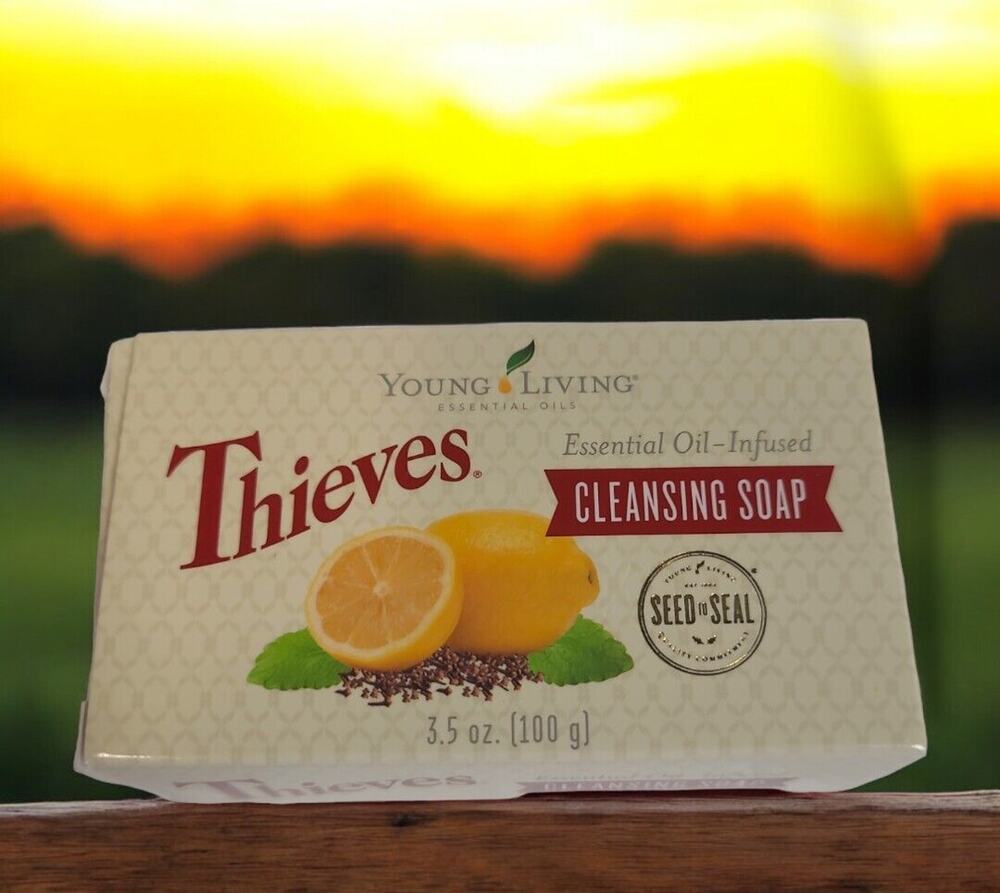 Young Living Thieves Essential Oil-Infused Cleansing Soap Bar 3.5 oz New Sealed